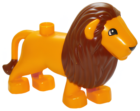 Лев Lego Duplo Lion Adult Male with Eyes Semicircular Pattern 87960c01pb02 U